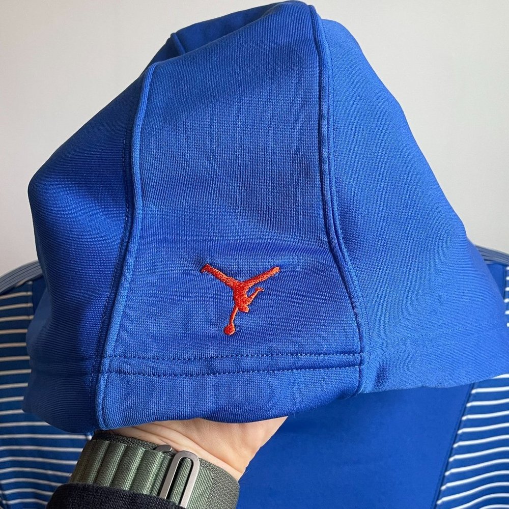 NIKE JORDAN CARMELLO ANTHONY MELO PULLOVER STRIPE HOODIE MEN'S SIZE LARGE - Picture 5 of 8